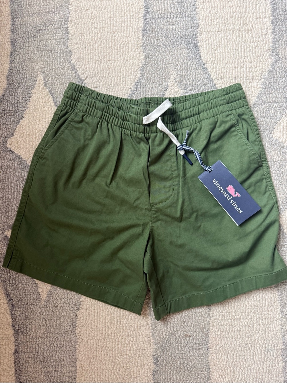 Vineyard Vines Kids Olive Green Drawstring Shorts